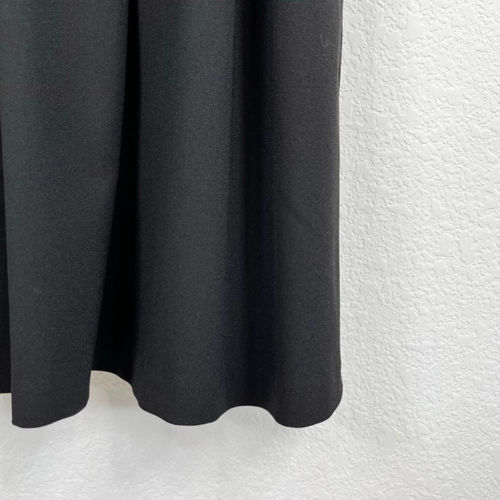 H&M Collection Black Tie Square Neck Quilted Empire Waist Pleated Dress - Picture 4 of 8